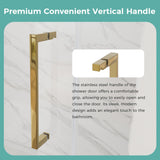 56-60" W x 72" H Frameless Shower Door with SGCC Tempered Ultra-Clear Glass, Water Repellent Sliding Shower Door