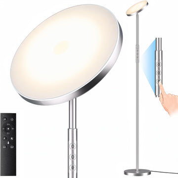 Floor Lamp, Upgraded 40W 4000LM Super Bright Torchiere LED Floor Lamps, Stepless Dimmable Color Temperature