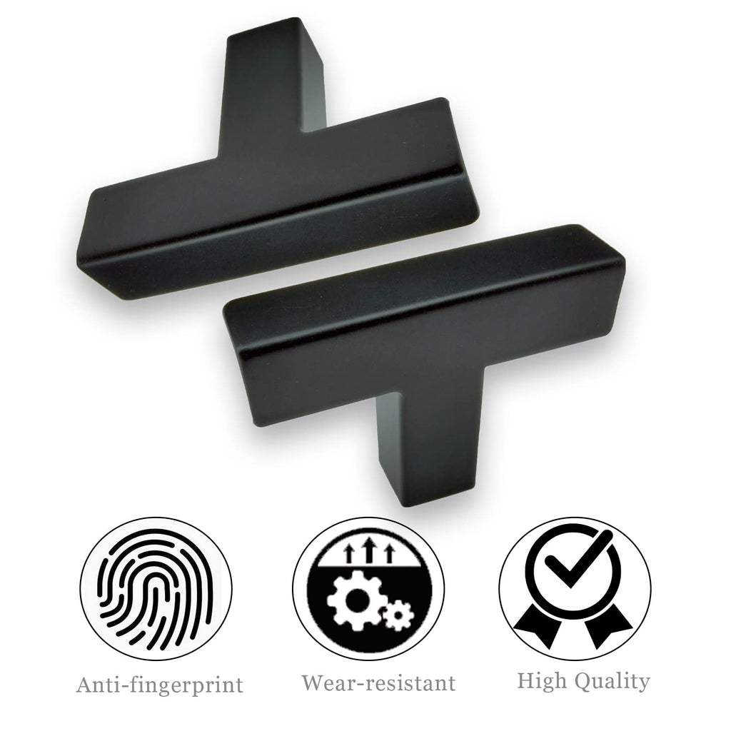 40 Pack Matte Black Cabinet Pulls, Single Hole Drawer Handles