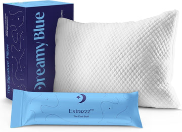 Signature Adjustable Shredded Memory Foam Pillow Queen | CertiPUR-US Certified | Bamboo Rayon Cover | Side Back