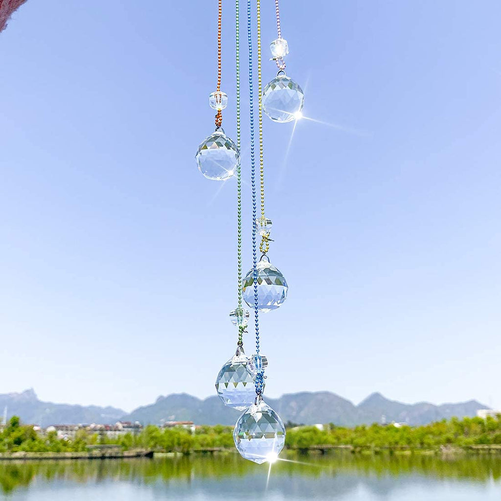 Crystals Ball Prisms Suncatcher Hanging Ornament Rainbow Maker, Garden Decoration