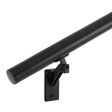 4 FT Handrails Kit for Indoor Outdoor Stairs, Modern Aluminum Handrail Set, 1.4" Diameter Bar, Adjustable 304 Stainless