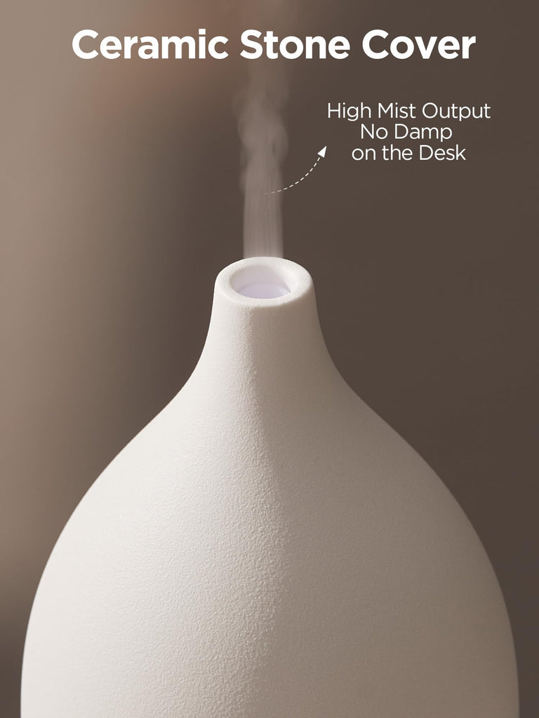 300ml Ceramic Essential Oil Diffuser, Diffusers, White