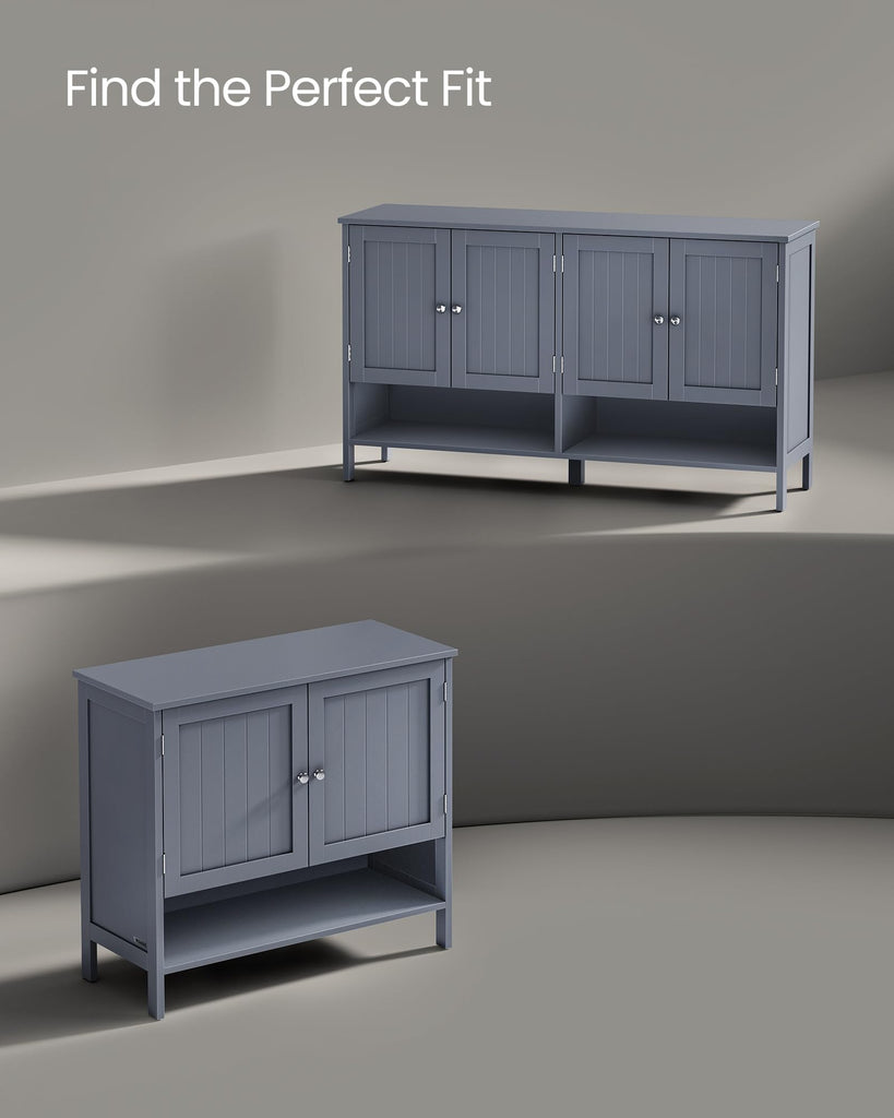 4-Tier Shoe Cabinet, Farmhouse Freestanding Storage Organizer