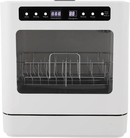 Countertop Dishwasher 800W Portable Mini Dishwasher 6.8L/1.8 Touch Controls Gallon Portable Dishwash