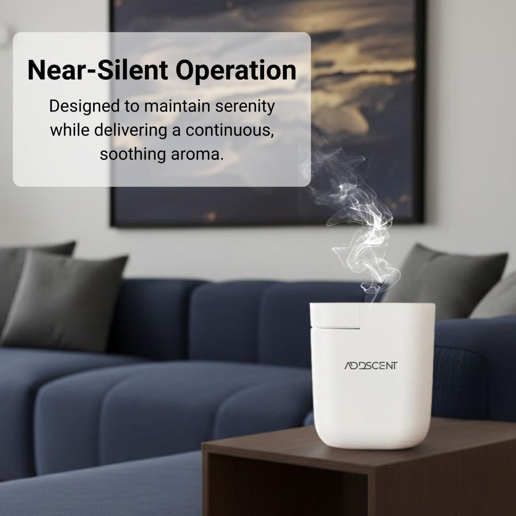 Atom Plug-in Fragrance Oil Diffuser, 60ml Capacity with Free 15ml Hotel Signature Fragrance Oil, Smart Timer