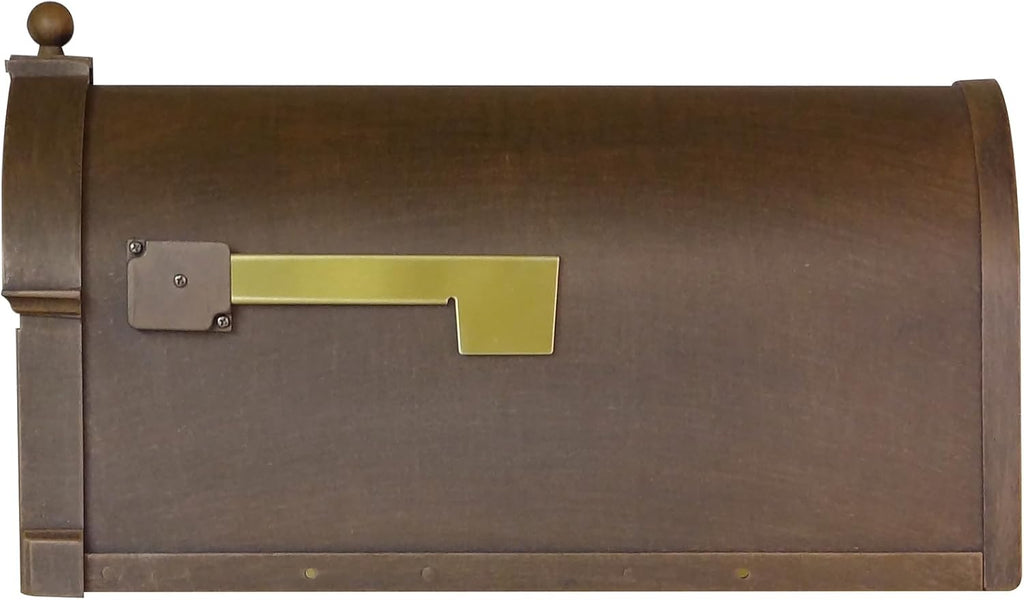 Berkshire Curbside Mailbox - Copper Aluminum Mailbox for Post Mount