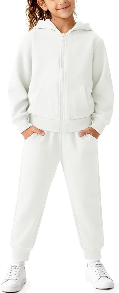 Boys 2 Piece Tracksuit Athletic Sweatsuits Sets Zipper Sweatshirt and Jogger Sweatpants Clothing Sets for Kids