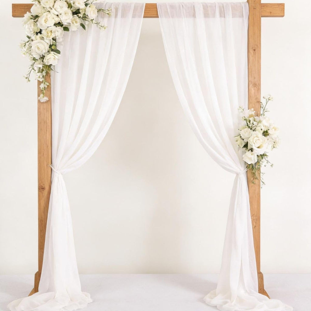 Ivory Chiffon Fabric by The Yard Continuous Sheer Arch Fabric 10 Yards