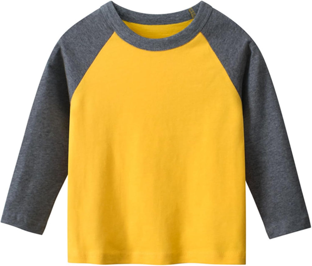 Toddler Boys Long Sleeve T-Shirts Kids Basic Cotton Tee Shirts