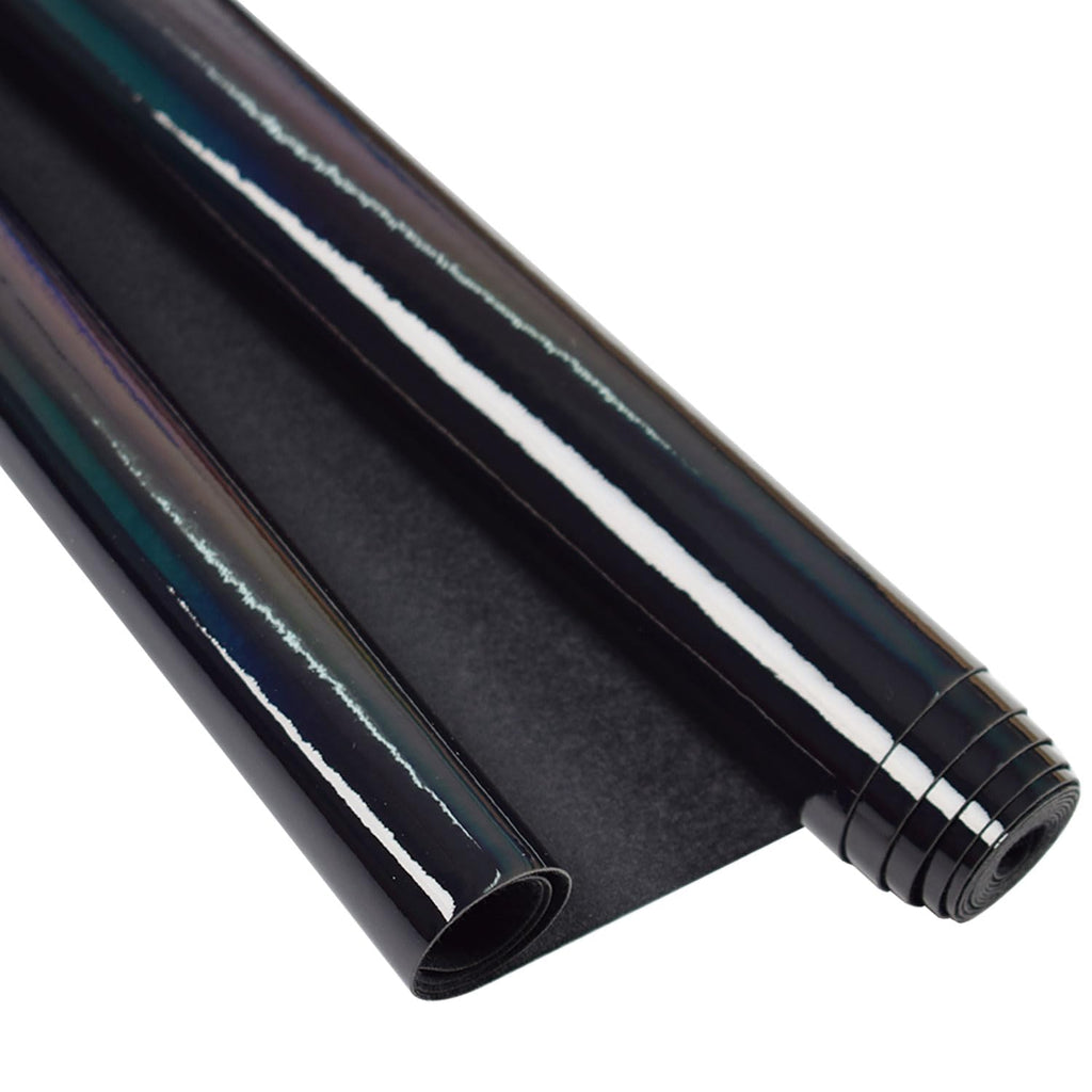 Holographic Vinyl Fabric 12"x53"(30cm x 135cm), 1roll Faux Leather Sheets are Suitable for Bows, Leather Earrings and