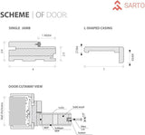 Lucia 2552 | Double Swing Interior French Doors with Glass with Frosted Glass, Solid Wood, Prehung, 