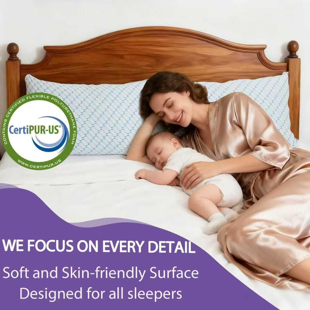 Memory Foam Pillows King Size Set of 2,Cooling Pillow for Side Sleepers | Adjustable Firm Pillow,Breathable Washable