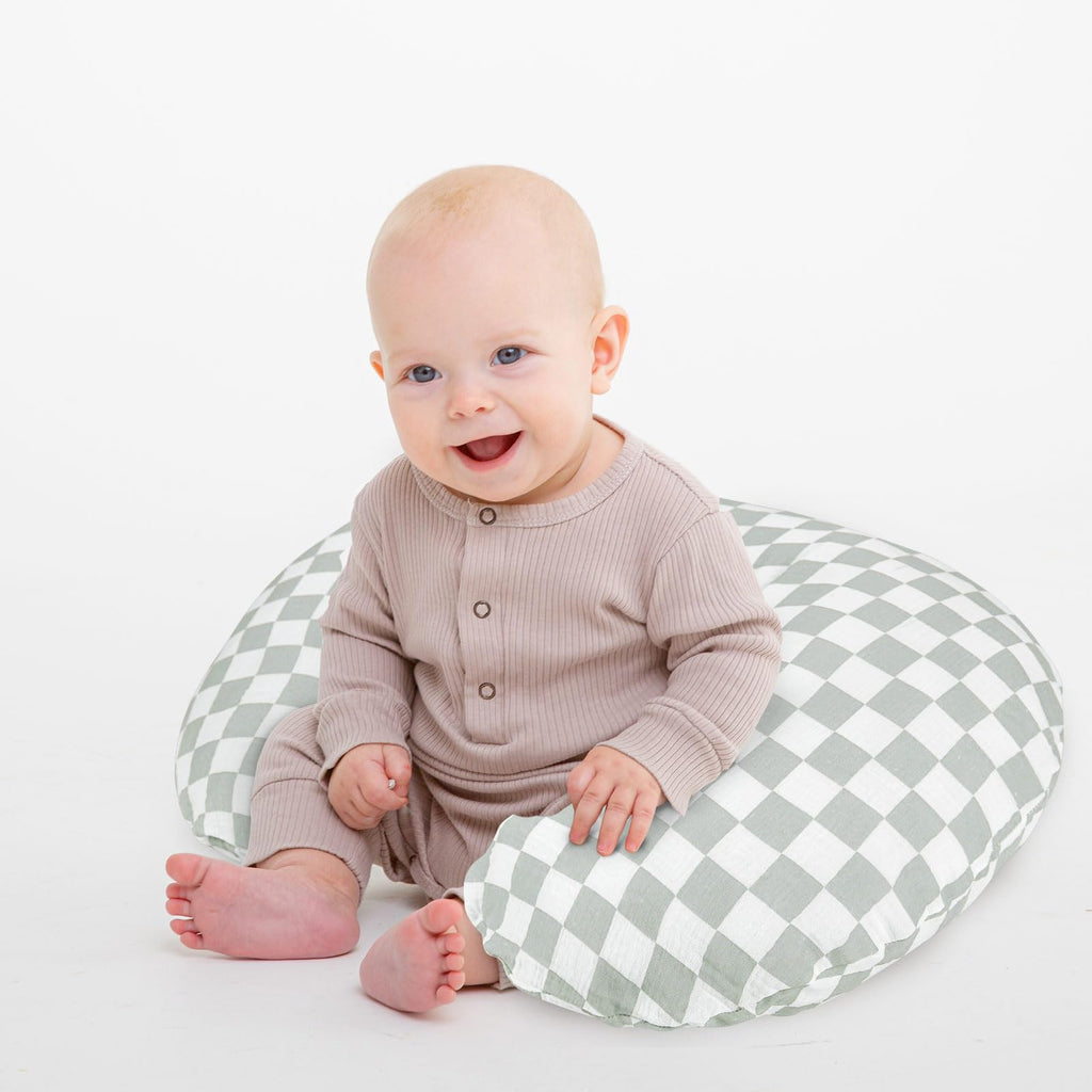 Muslin Nursing Pillow Cover 2 Pack, Removable Nursing Cover for Breastfeeding Pillows, Ultra Soft Comfortable