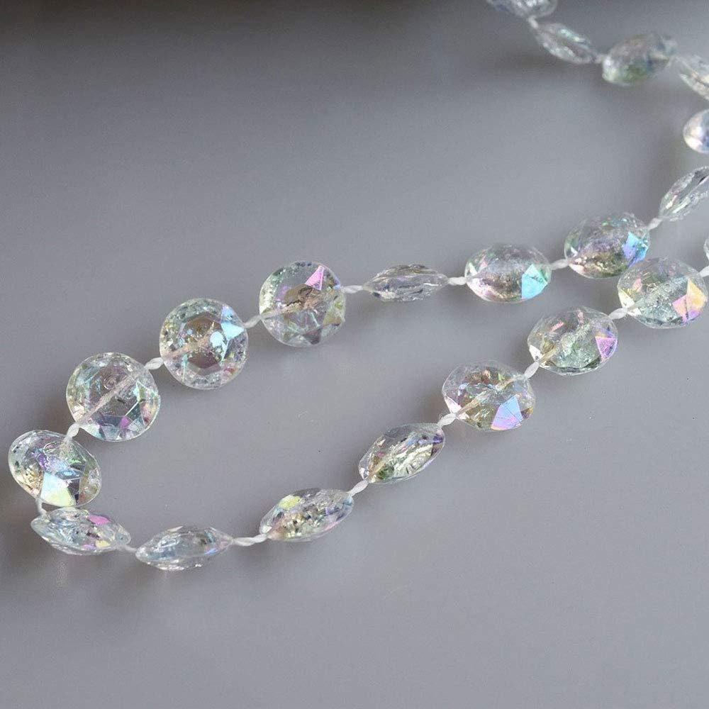 99FT DIY Garland Diamond Acrylic Crystal Beads Strand Shimmer Wedding Decorations Party Decoration Crafting Projects