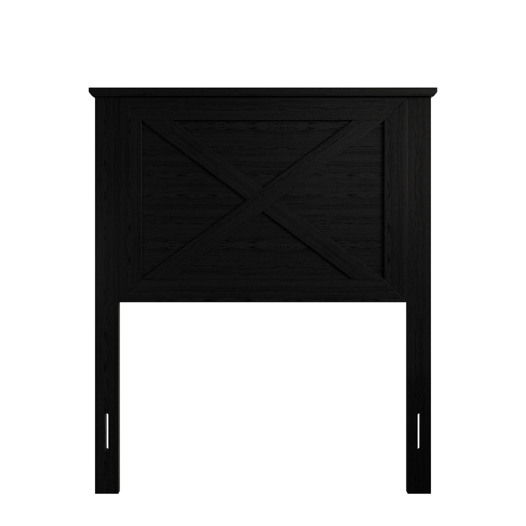 Raleigh X-Design Wood Headboard, Black