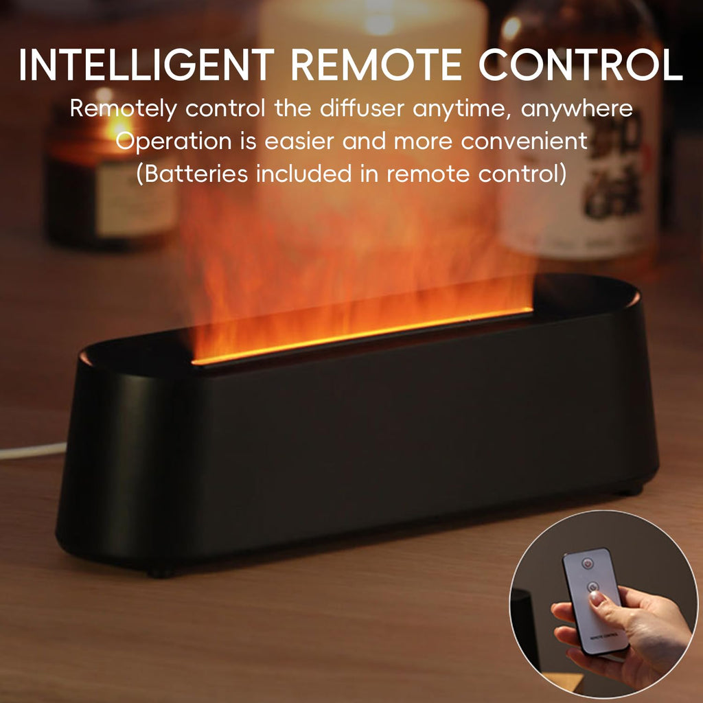 Essential Oil Diffuser, Fireplace Flame Fire Oil Diffuser, 250ml Cool Mist Aromatherapy Humidifier, Scent Diffuser