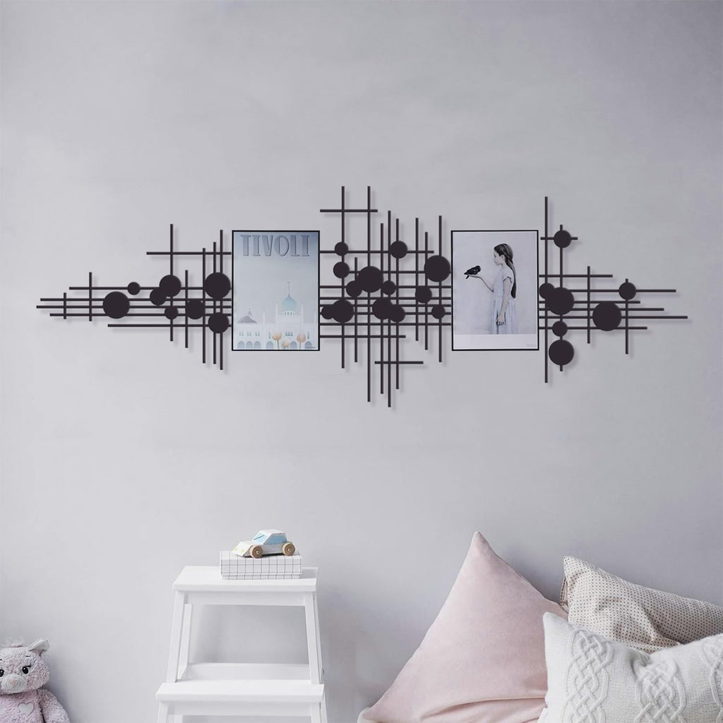 Geometric Metal Wall Art Decor - Set of 3