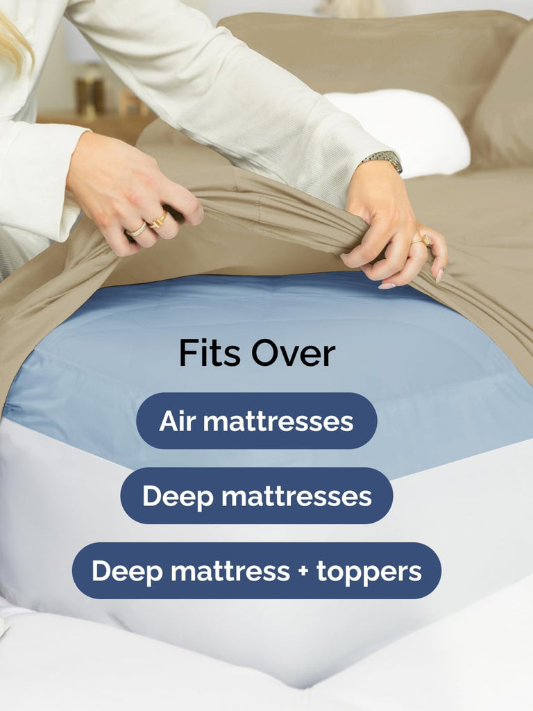 Extra Deep King Sheet Set - 6 Piece Breathable and Cooling Sheets - Hotel Luxury Bedding for Women, Men, Kids & Teens
