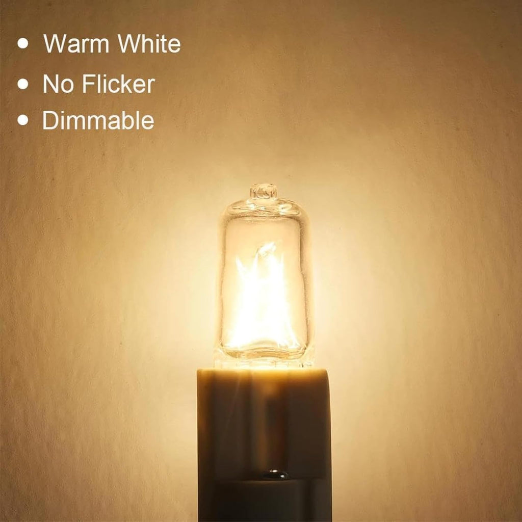 2PCS GY6.35 Light Bulbs 24V 50W 75W Crystal Clear Halogen Bulb 2 Pin, 150W Dimmable 250W T4 JC Bi-Pin Base G6.35