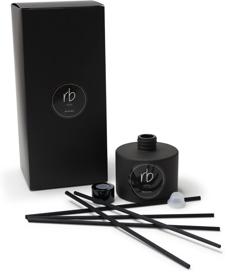 Black Sea Reed Diffuser Set - Black Glass Bottle - 6 fl oz with Elegant Gift Box - High Performance Fiber Reeds