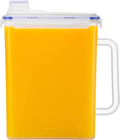 Aqua Fridge Door Water Jug | Clear Pitcher | BPA Free Plastic Pitcher with Lid | 1 Gallon Pitcher with Lid for Water