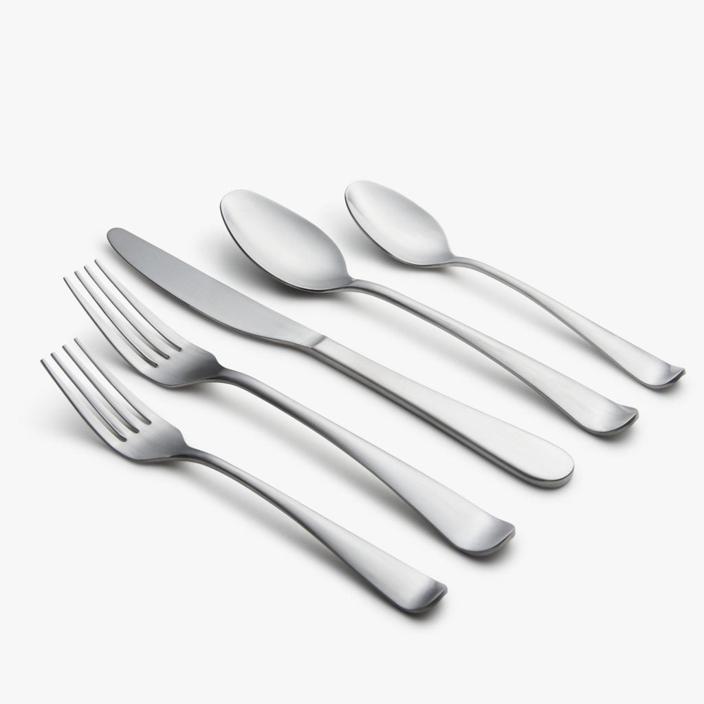 Rhiannon Satin 45-Piece 18/0 Silverware Set for 8, Flatware
