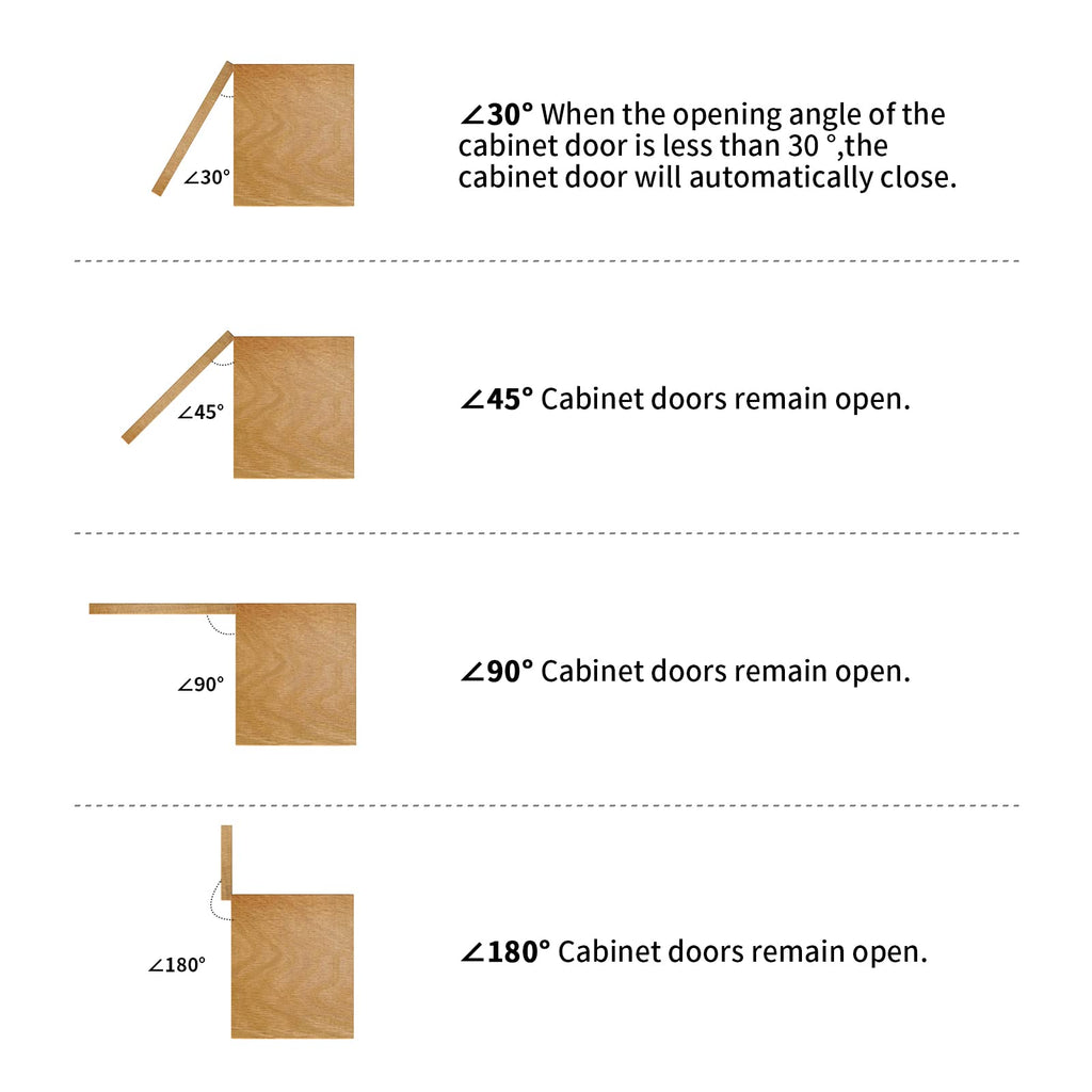 1/2" Overlay Cabinet Hinges, 20 Pack Self Closing Flush Mount Hinges with Door Bumper, Variable Decorative Hardware