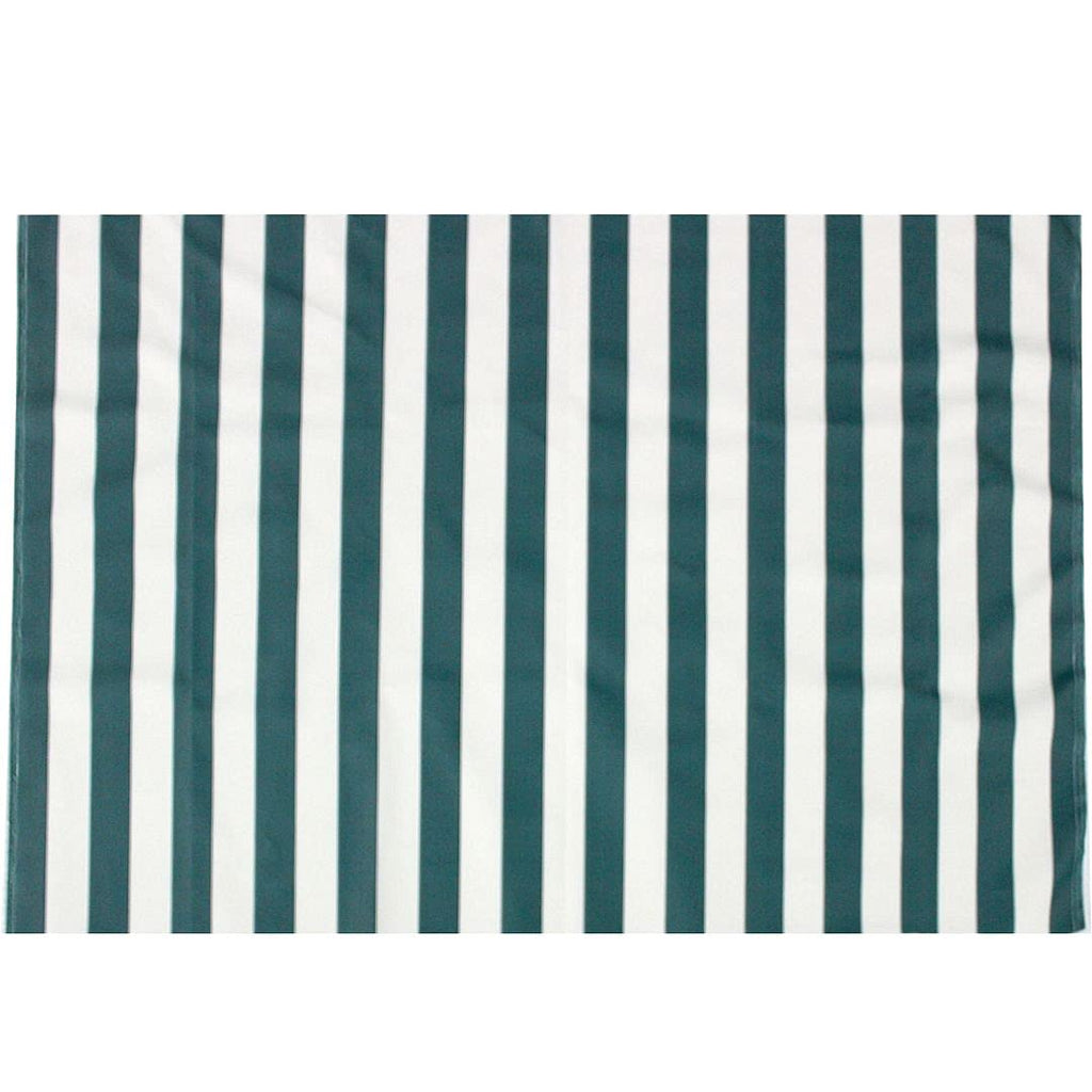 Stripe Canvas Awning Fabric Outdoor Fabric 60" (Hunter Green/White 1, Yards)
