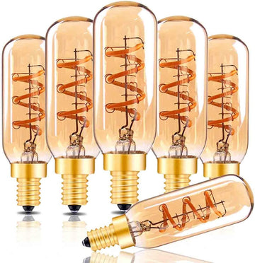 E12 25Watt Amber Light Bulbs,Low Wattage LED Filament Light Bulbs,2200K
