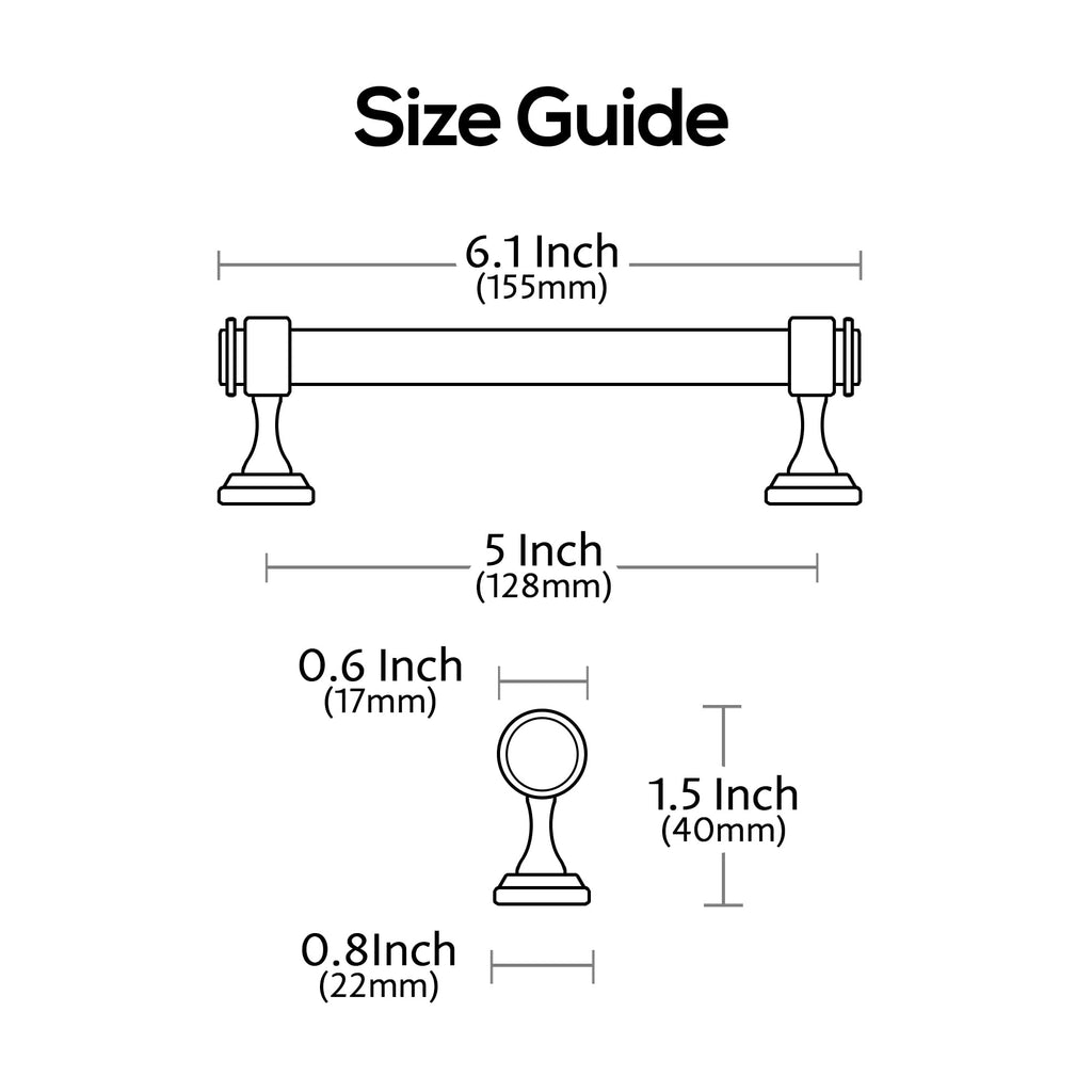 5" Polished Chrome Cabinet Pulls and Handles 10 Pack, AL3082CP