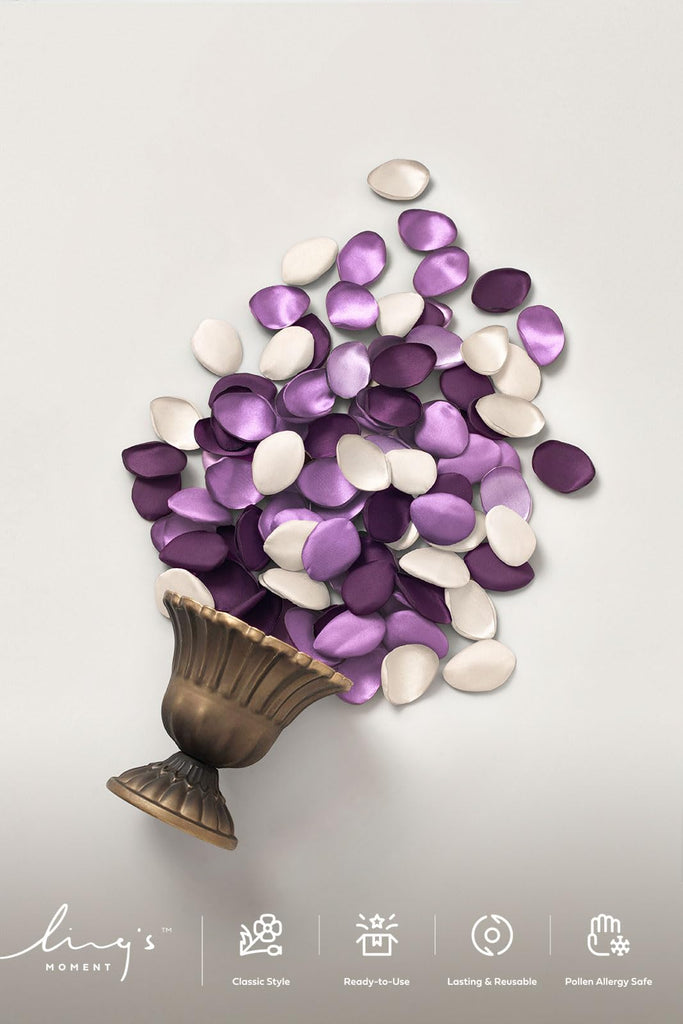 Wedding Artificial Flowers Package, Sage Orchid Purple Cream