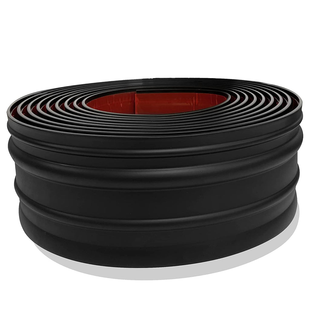 Proflex Decor Black Vinyl Wall Base, 6 inch X 80 ft - Wall Base Trim with Super Strong Peel and Stick Adhesive Back