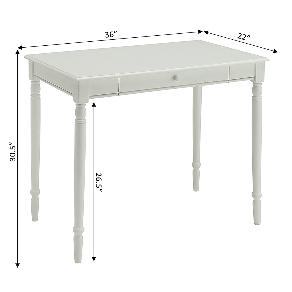 French Country Desk, White