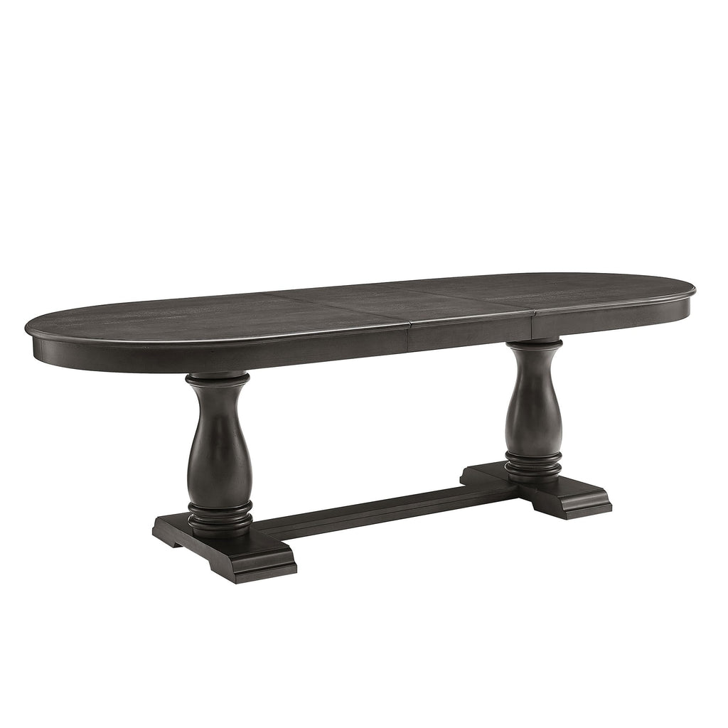 94.06" Extendable Dining Table Large Oval Kitchen Table for 6 8 10 Person, Solid Wood Mid Century Rustic Dining Room