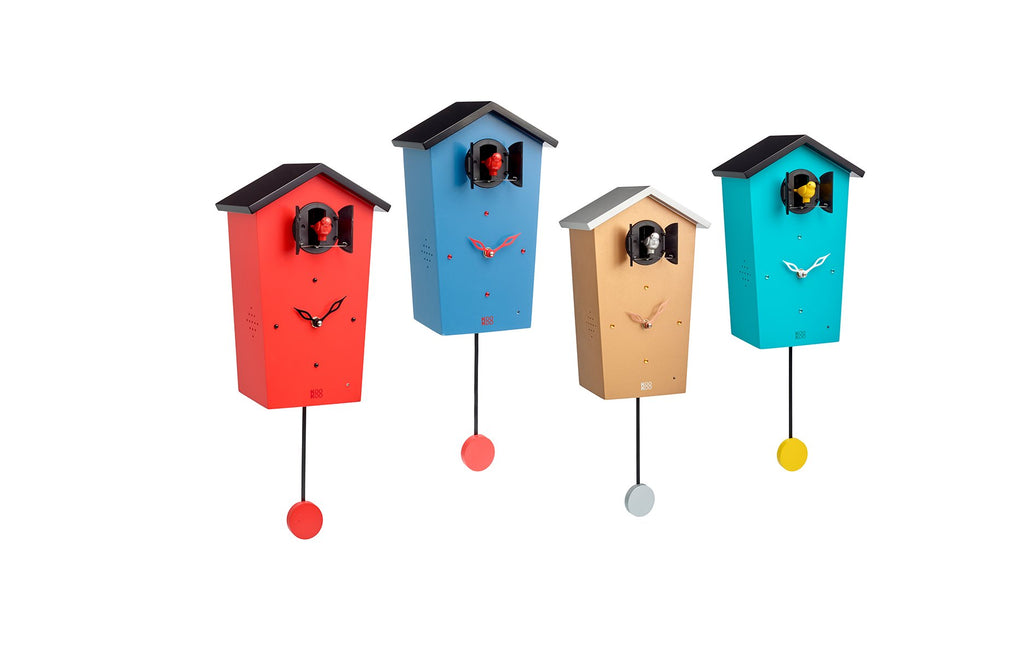 Birdhouse Copper Limited Edition, Modern Design Cuckoo Clock with 12 Natural Bird Voices or Cuckoo Call
