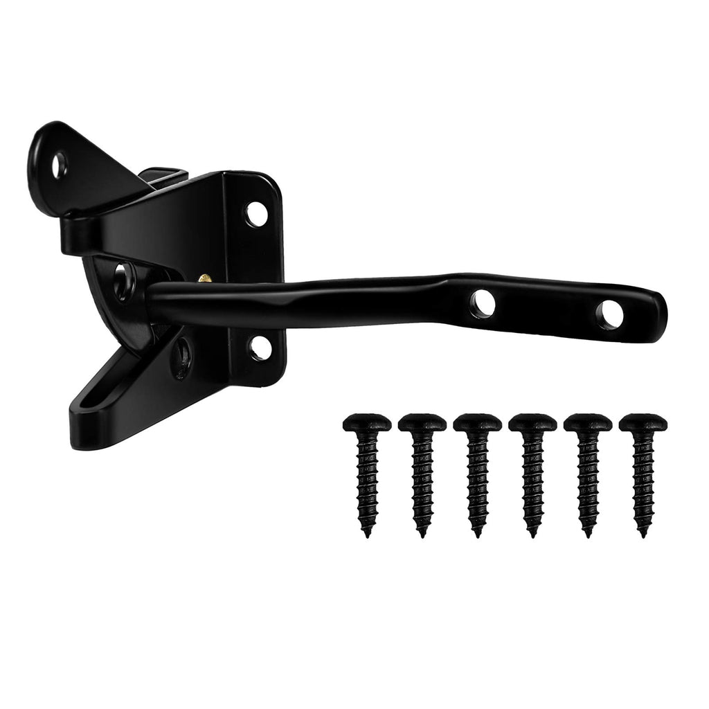 Gate Hardware Kit Heavy Duty, with Self Locking Gate Latch, 6 inch T Strap Gate Hinges and 10 inch Gate Door Handle
