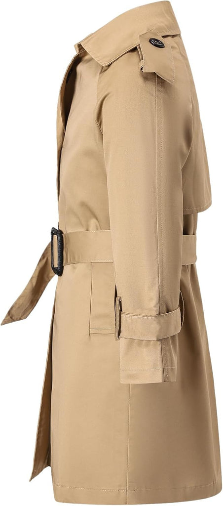 Boys Waterproof Trench Coat Double Breasted Jacket Dress Coats