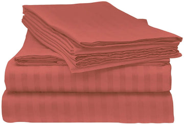 600 Thread Count Super Soft Quality 100% Egyptian Cotton 6 PCs Bed Sheet Set (+26 Inch) Extra Deep Pocket Queen Sofa