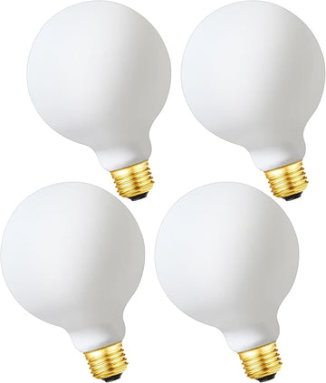 LED Light Bulb G30 Dimmable Flick-Free Matt White 10W Soft White 3000k CRI95 1000LM, 100W Equivalent Vintage LED