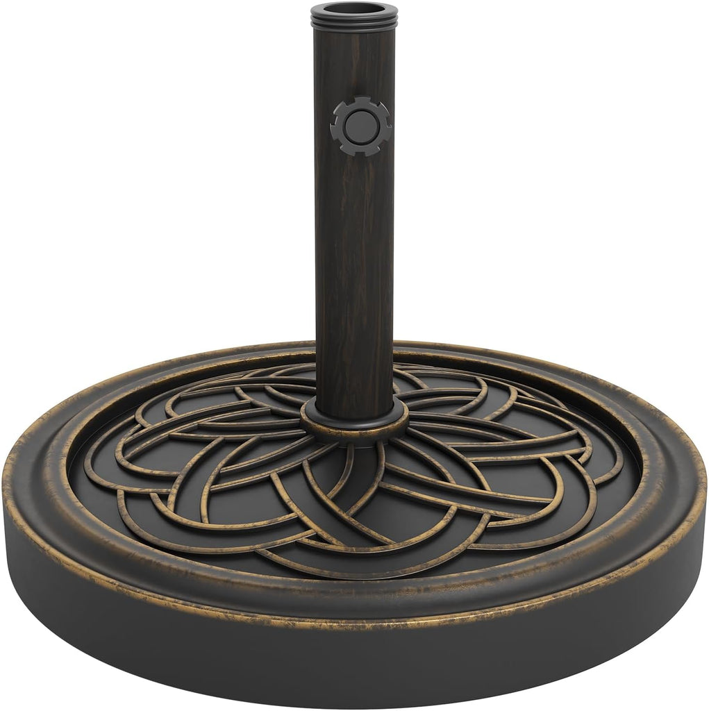 Patio Umbrella Base, 26.5lb Capacity Heavy Duty Design with Adjustable Pole Adapter Fits 1.5" to 2.1" Poles for