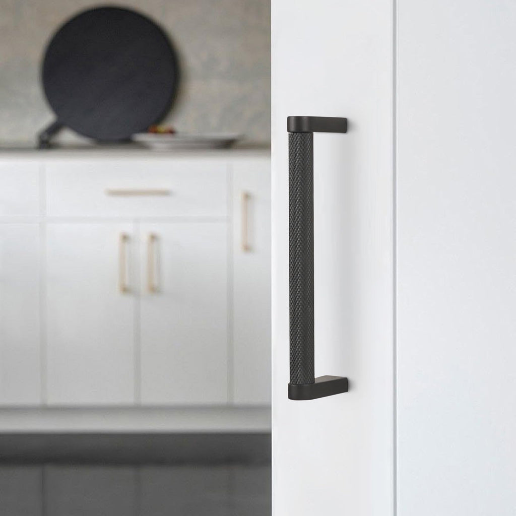 10 Pack 5 Inch Matte Black Kitchen Cabinet Handles Knurled Cabinet Pulls Black Drawer Pulls Kitchen Hardware