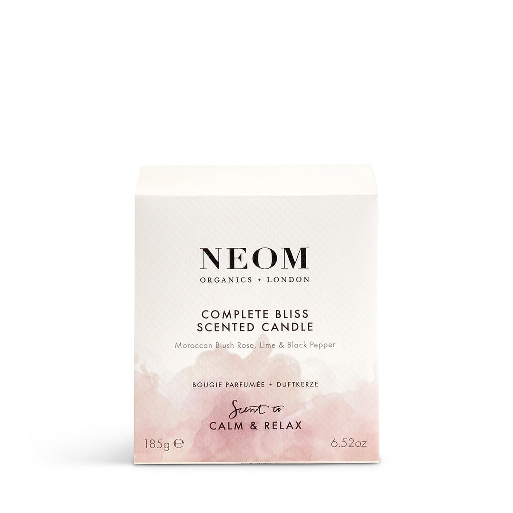 Complete Bliss Scented Candle, 1 Wick | Blush Rose, Lime & Black Pepper | Essential Oil Aromatherapy Candle | Scent