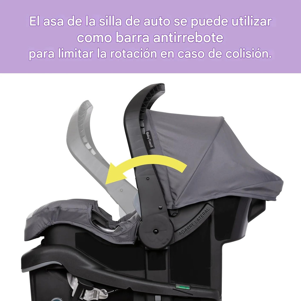 Baby Trend Expedition Zero Flat Jogger Travel System with LED Lights, Dash Grey