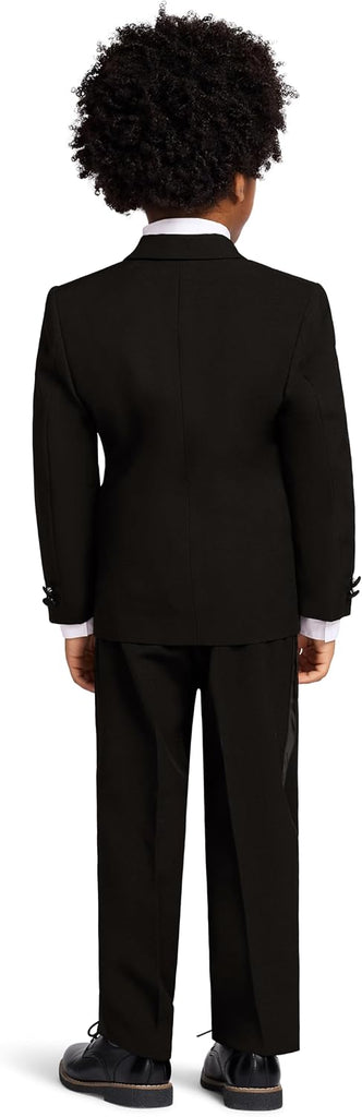 Boys' Piece Tuxedo Suit Set with Jacket, Pants, Dress Shirt & Bow Tie for Weddings & Special Occasions