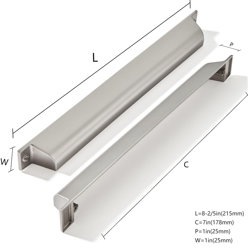 2 Pack 7 Inch Center to Center Brushed Nickel Cabinet Cup Pulls Satin Nickel Kitchen Hardware Channing Cup Pulls