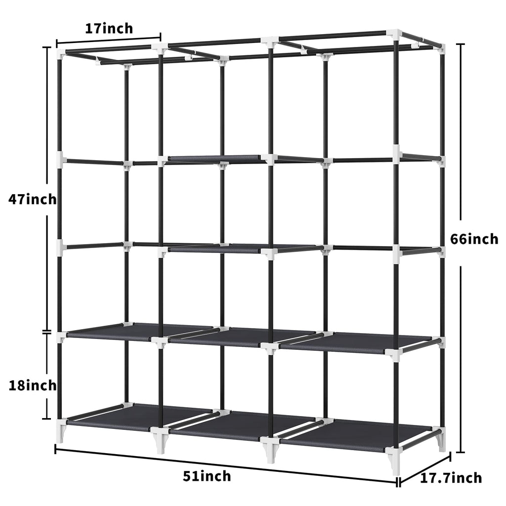 Portable Closet, Bedroom Wardrobe Closet for Hanging Clothes