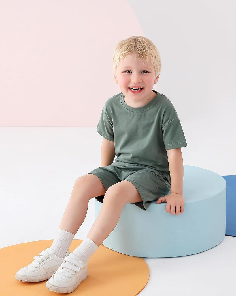 Boys Summer Outfits Toddler Short Set Kids Cotton Clothes