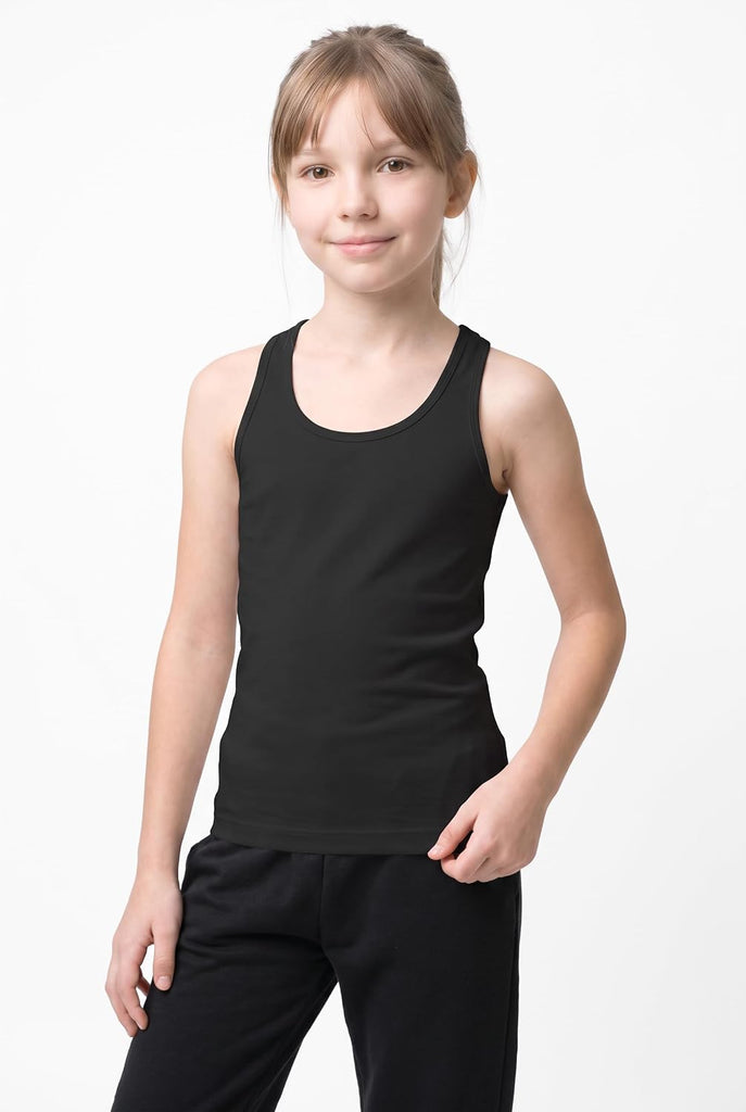 Premium Girls Seamless Supersoft Wide Strap Comfortable Racerback Tank (Made with Love in The USA)
