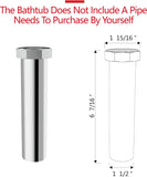 67" Acrylic Free Standing Tub, Stand Alone Tub, Freestanding Bathtub, Soaking Bathtub, cUPC Certified, PE(Glossy White)